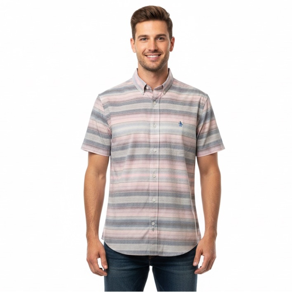 Original Penguin Multicolor Striped Button Down Shirt Small